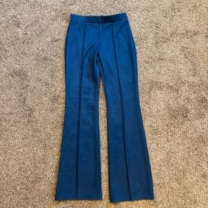 Anthropologie x Sanctuary Blue Velvet Flare Slacks Pants